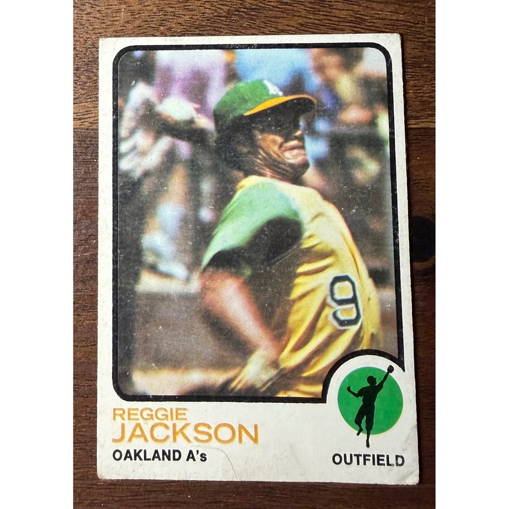 1973 Topps Reggie Jackson 255 Oakland As Baseball Card Vintage Outfield